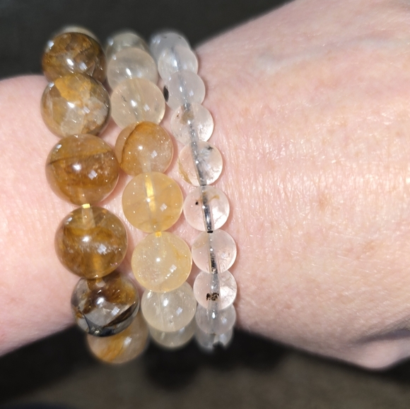 8mm Herkimer Diamond Bracelet - Picture 4 of 15